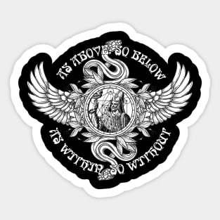 As Above So Below Hermes Trismegistus - Hermetic Hermeticism Alchemy Occult Thoth Sticker